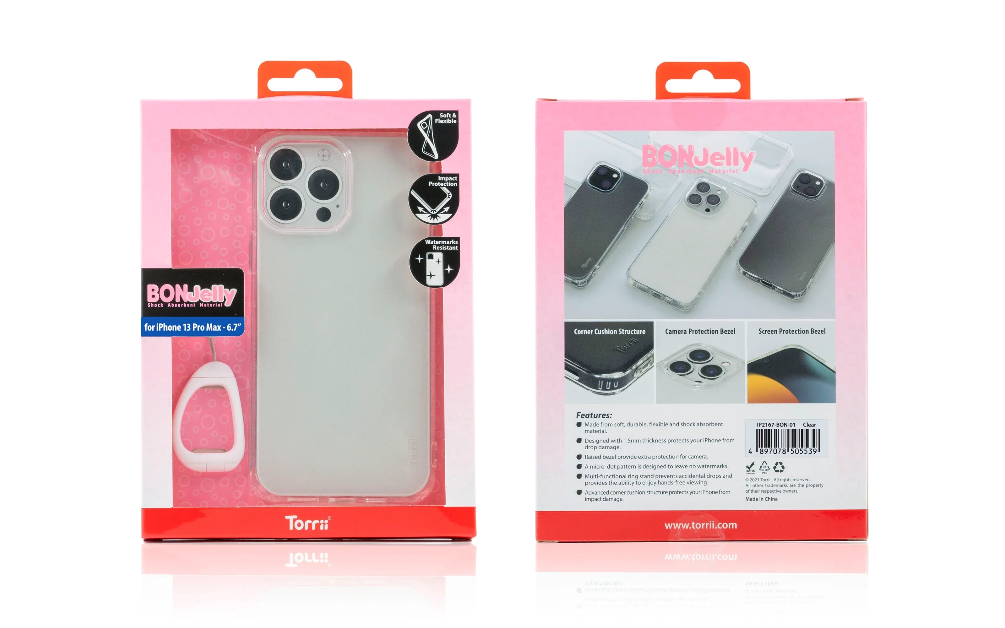 Torrii Bonjelly Case For iPhone 13 Pro Max - Clear - Tashqila Torrii Bonjelly Case For iPhone 13 Pro Max - Clear - Tashqila